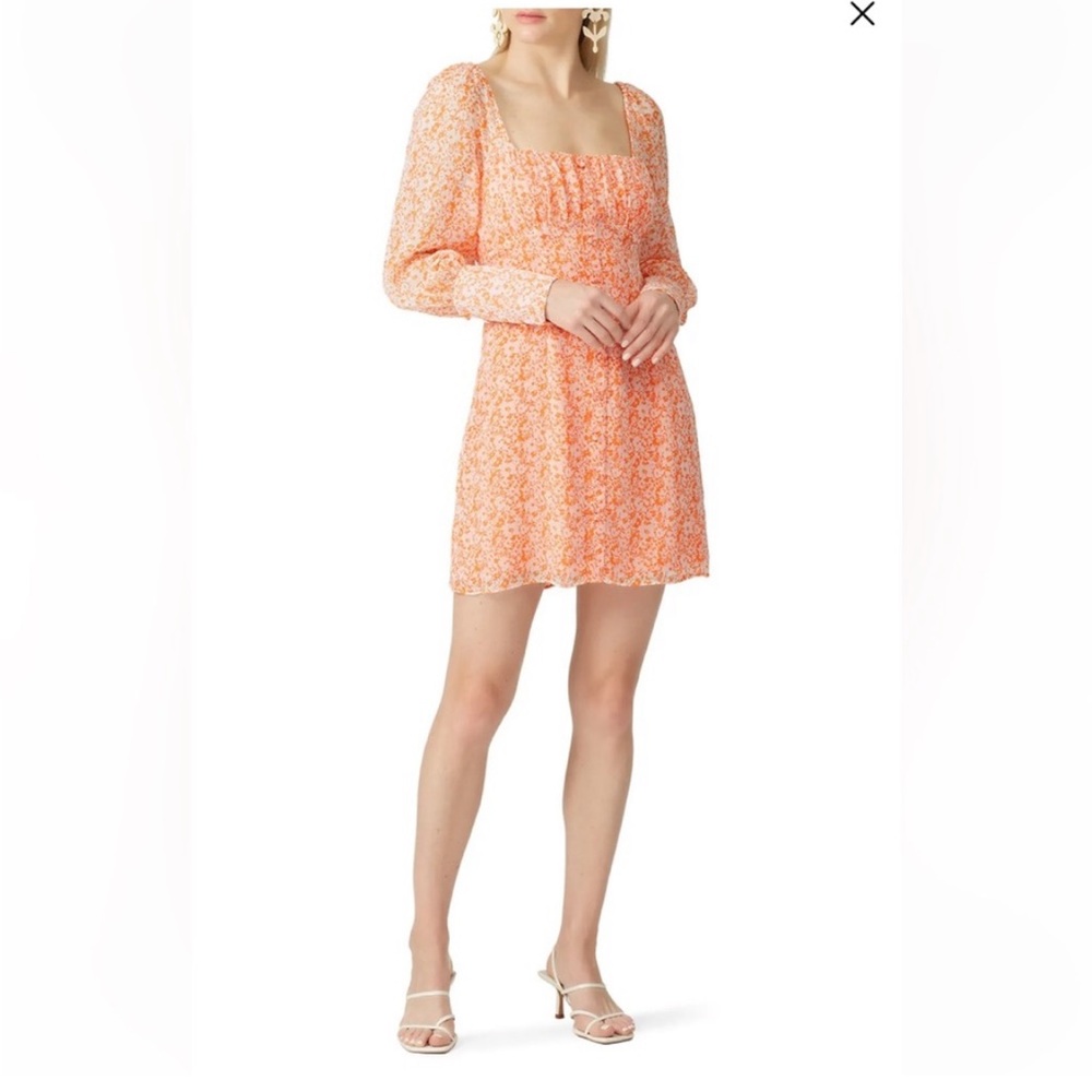 Anthropologie The East Order Orange Mini Dress
